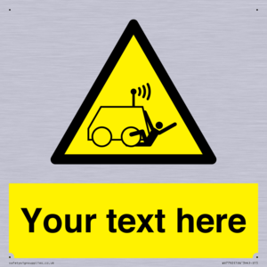 Custom warning run over by operator controlled machine